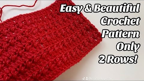 CROCHET PATTERN - 2 ROWS ONLY! - Easy Step by step Tutorial for Blankets & More -  US Terms