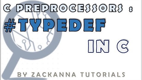 C Preprossecors: #typedef