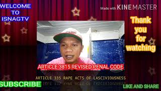 #ARTICLE 3815 REVISED PENAL CODE