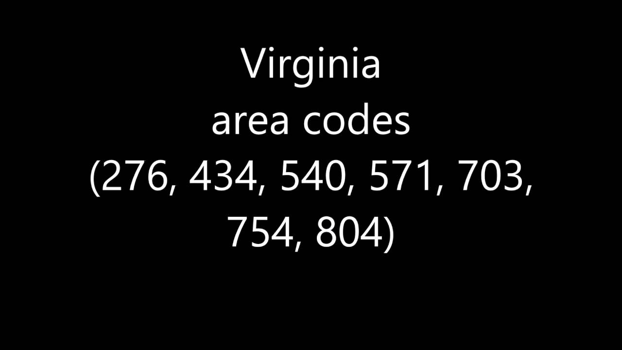 Virginia area codes