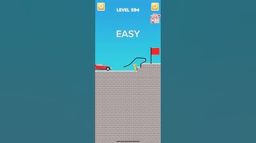 draw bridge puzzle game play level 594🚘 #gaming #drawing #Shorts