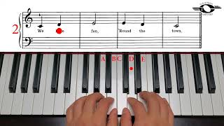 Marching Up and Down, Fast version, John Thompson`s easiest piano course, Book 1