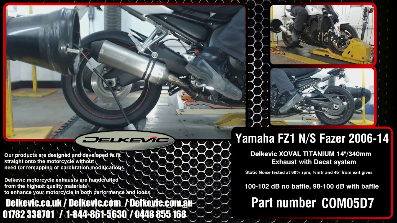 YAMAHA　FZ-1フェザー DELKEVICスリップオンマフラー Delkevic Exhaust Muffler Xoval Titanium sound Yamaha FZ1 FZ-1