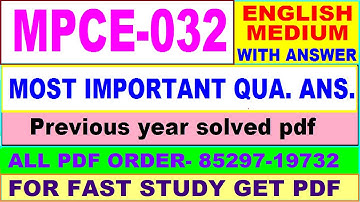 mpce 032 important questions with ans / mpce 32 previous year question paper / ma psychology study