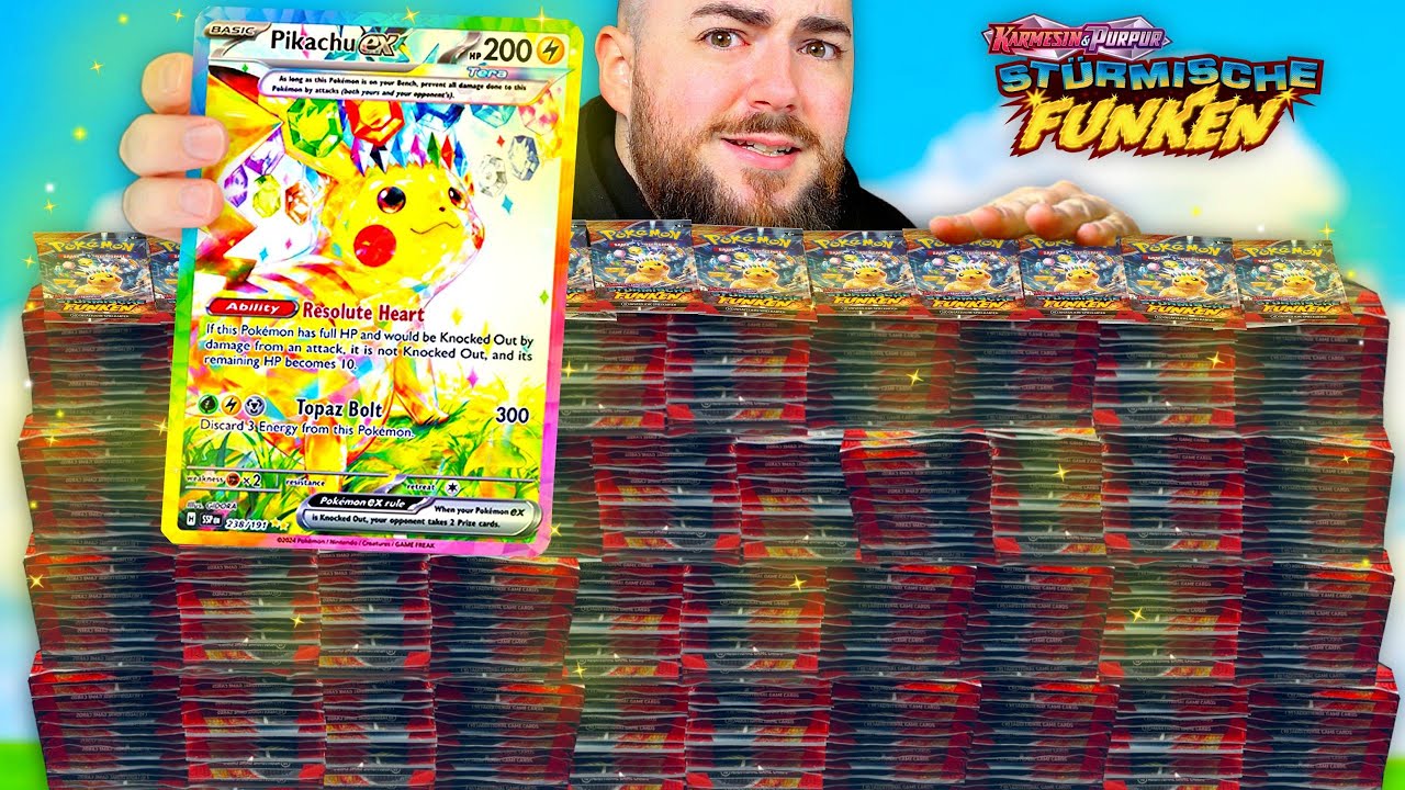 Ich öffne 100 Pokémon Booster für Pikachu! ⚡️