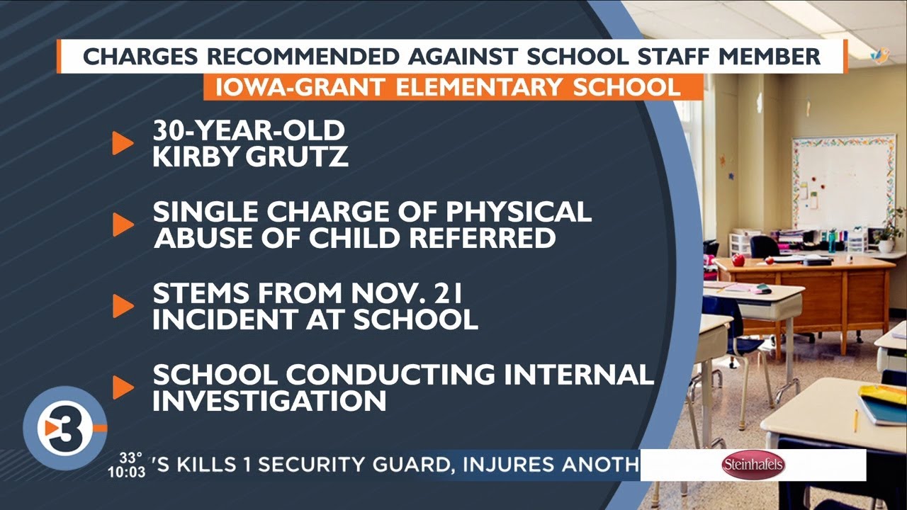 Physical abuse of child charge referred against Iowa-Grant School District employee