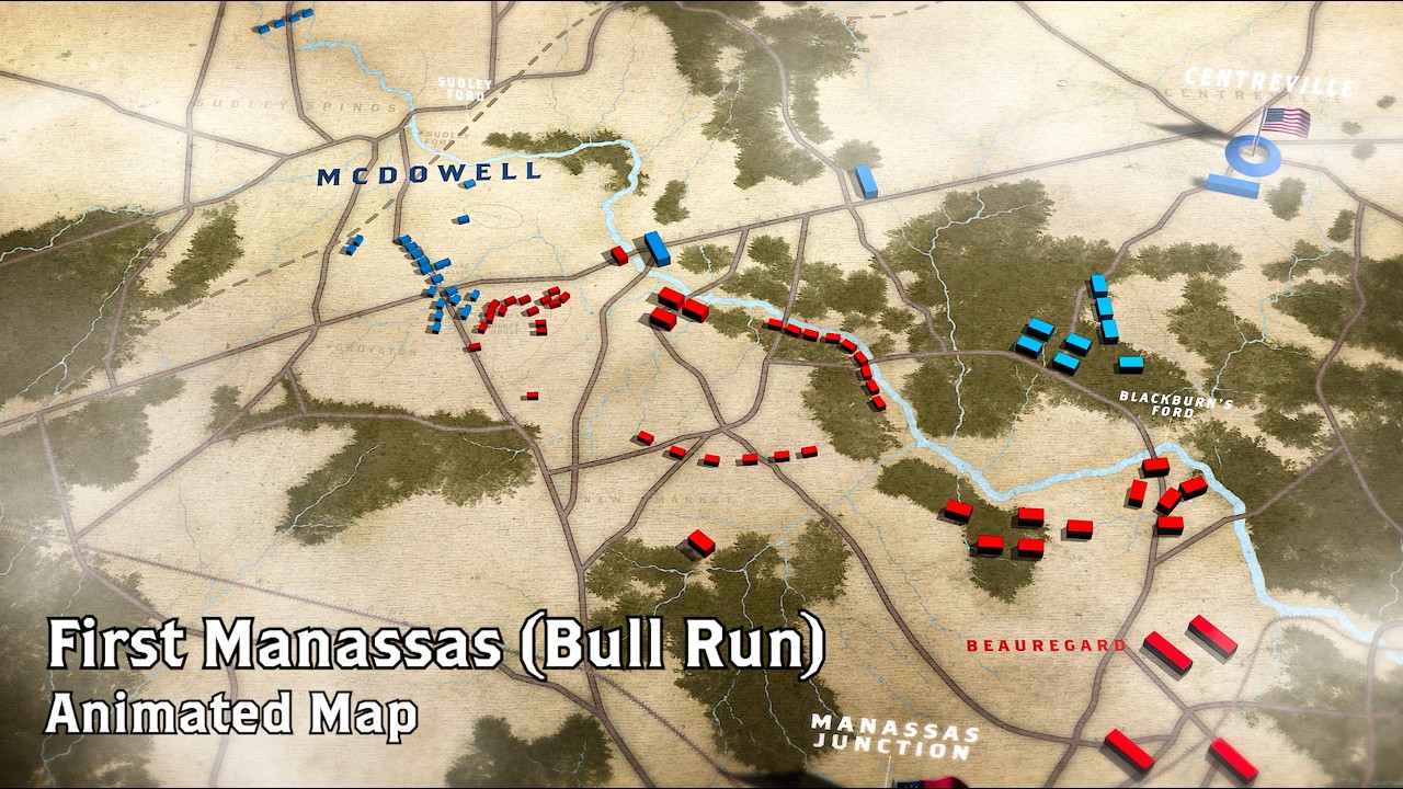 First Manassas (Bull Run) | Animated Battle Map