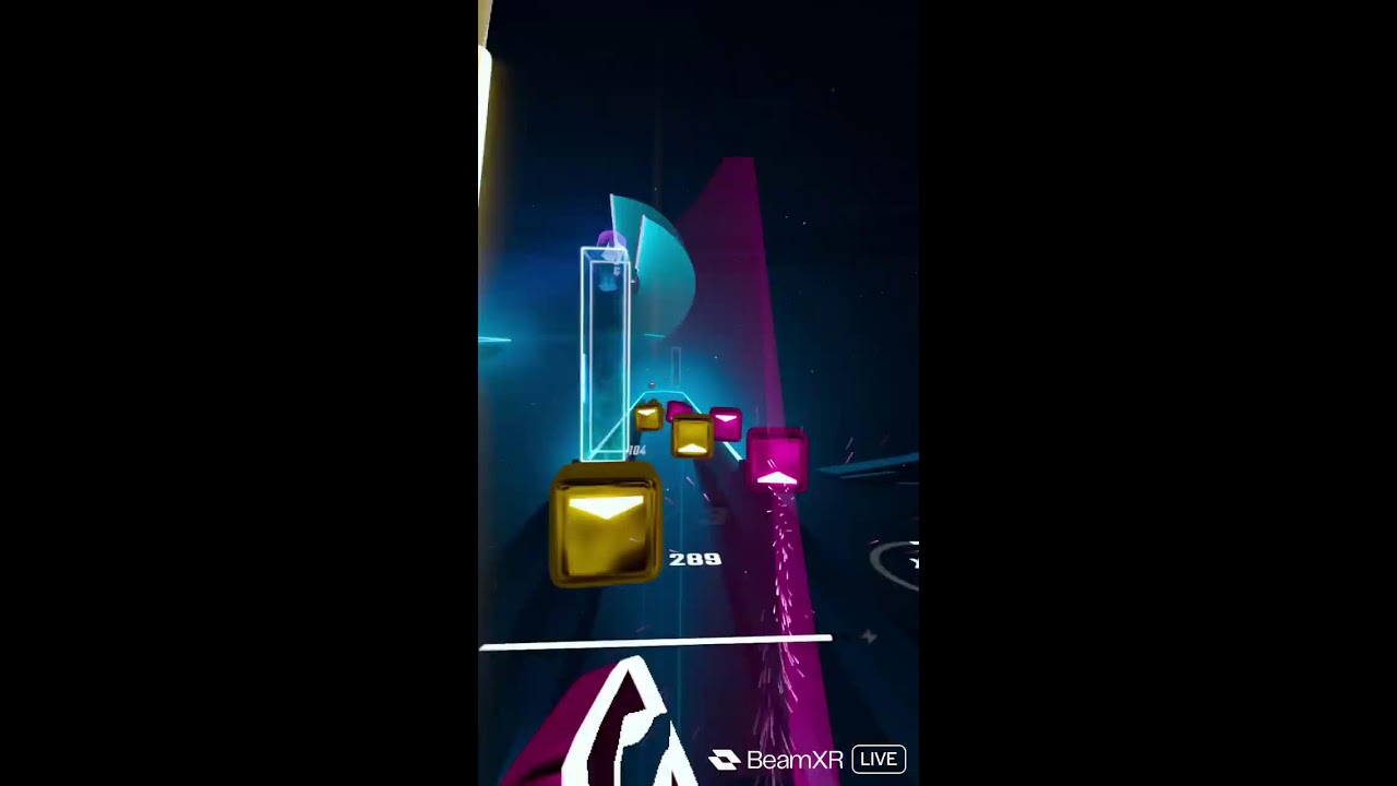 playing beat saber live every day till I'm good on hard mode day 2