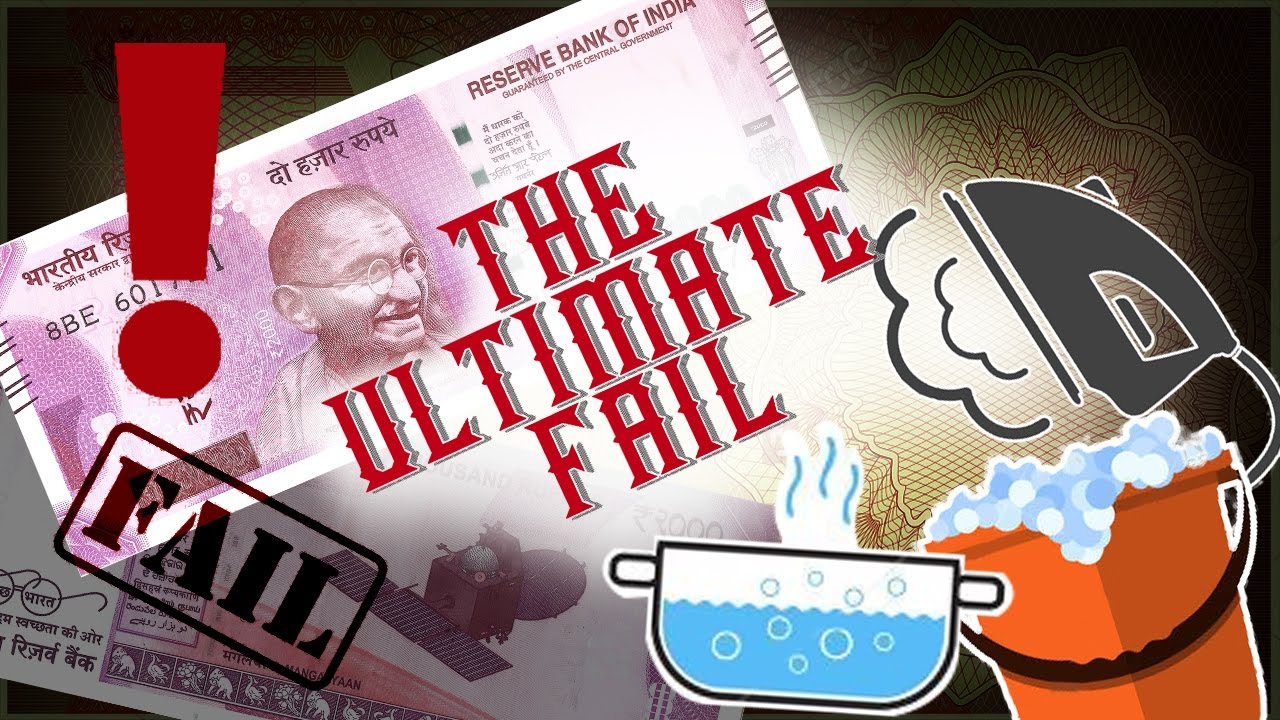 NEW 2000 RUPEE NOTE FINALLY FAILS STEAM IRON, DETERGENT, BOILED WATER TEST, MUST WATCH TILL LAST,INR