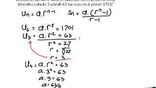 - bentuk pertanyaan berapakah jumlah 6 suku pertama dari deret
geometri yang diketahui ke 3 adalah 63 dan 1701? lihat pembahasan
yang...