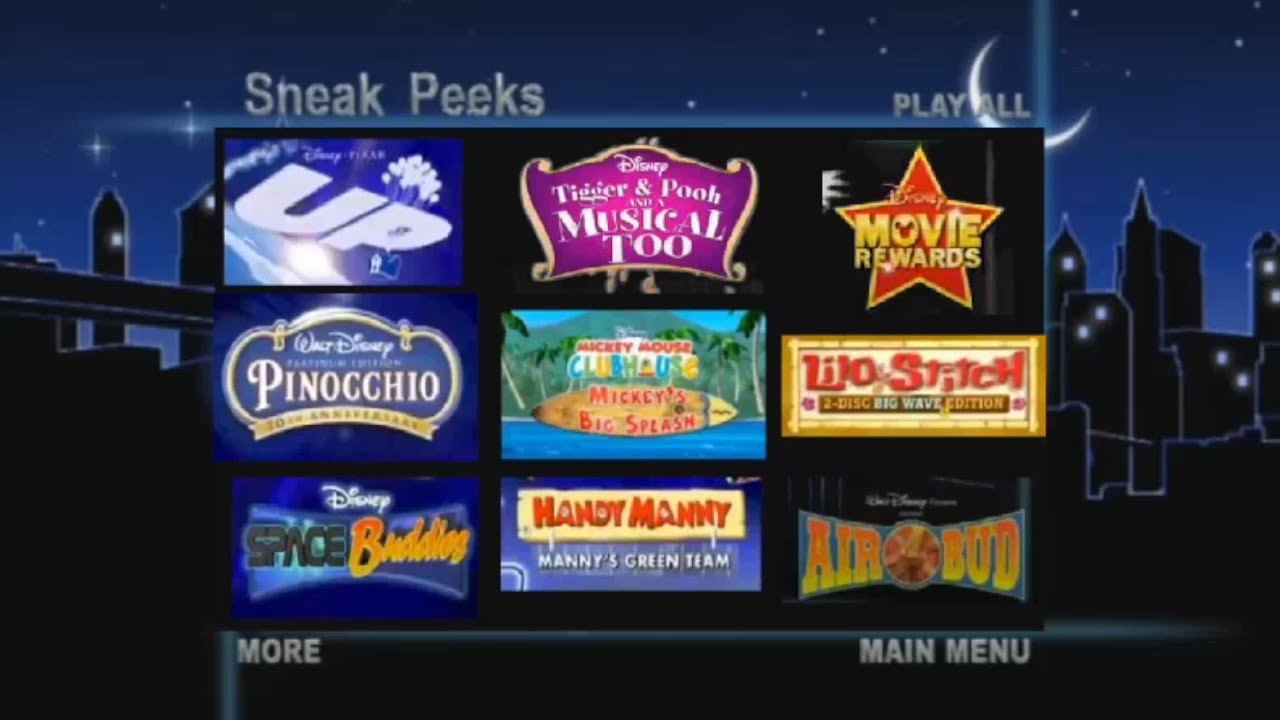 Sneak Peeks Menus (The Big Collection (2005-2010) DVDs) For Kaden Dixon.