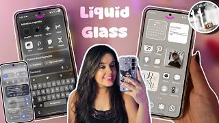 HOW TO GET THE LIQUID GLASS EFFECT ON SAMSUNG: Transparent keyboard, icons, center... screenshot 1