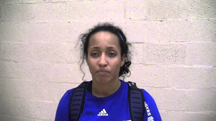 TSU Senior Erika Moss after Match vs. Eastern Kent...