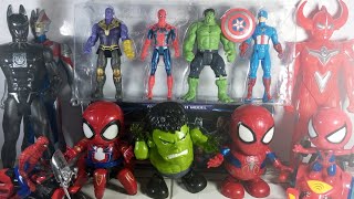 Unboxing 17 Spider-Man, Hulk smash, Captain Amerika, Automan Robot, Thanos, Batman dan Ironman