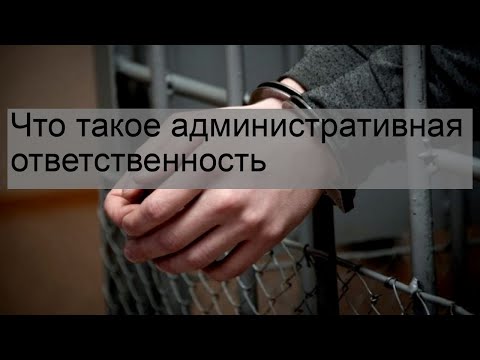 Что такое административная ответственность