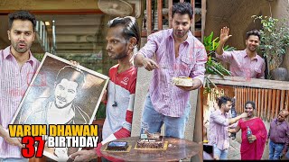UNCUT - Varun Dhawan Celebrating 37th Birthday | Cake Cutting | Fans Moment | Pose with Media