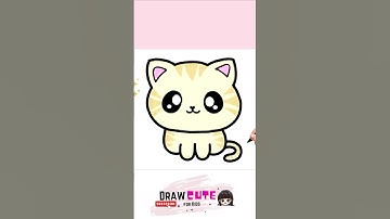 How To Draw a Cute Cat 🐈 || Very Easy Cat Drawing Tutorial || #drawing #video #Tutorial #shorts