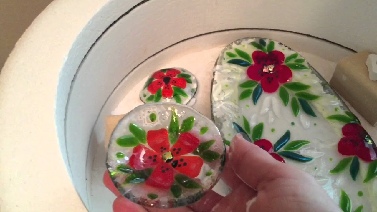 My fused glass Вынимаю утром стекло из печки YouTube