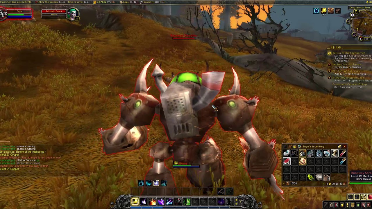 WoW Venison for the Troops, The Eyes of Ashenvale and Return of the Highborne