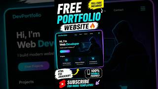 Free Portfolio Website Template 🔥 | HTML CSS JavaScript
