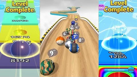 Going Balls Race Level 1 vs Ball Run 2048 vs Ball Run Infinity  - all levels gameplay walkthrough