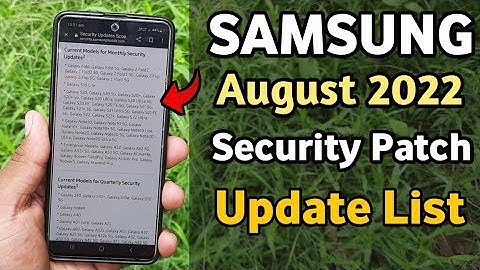 Samsung August 2022 Security Patch Update List | A50 A50S A51 A52 A52S A71 A21S F62 M52 M21 M31 M51
