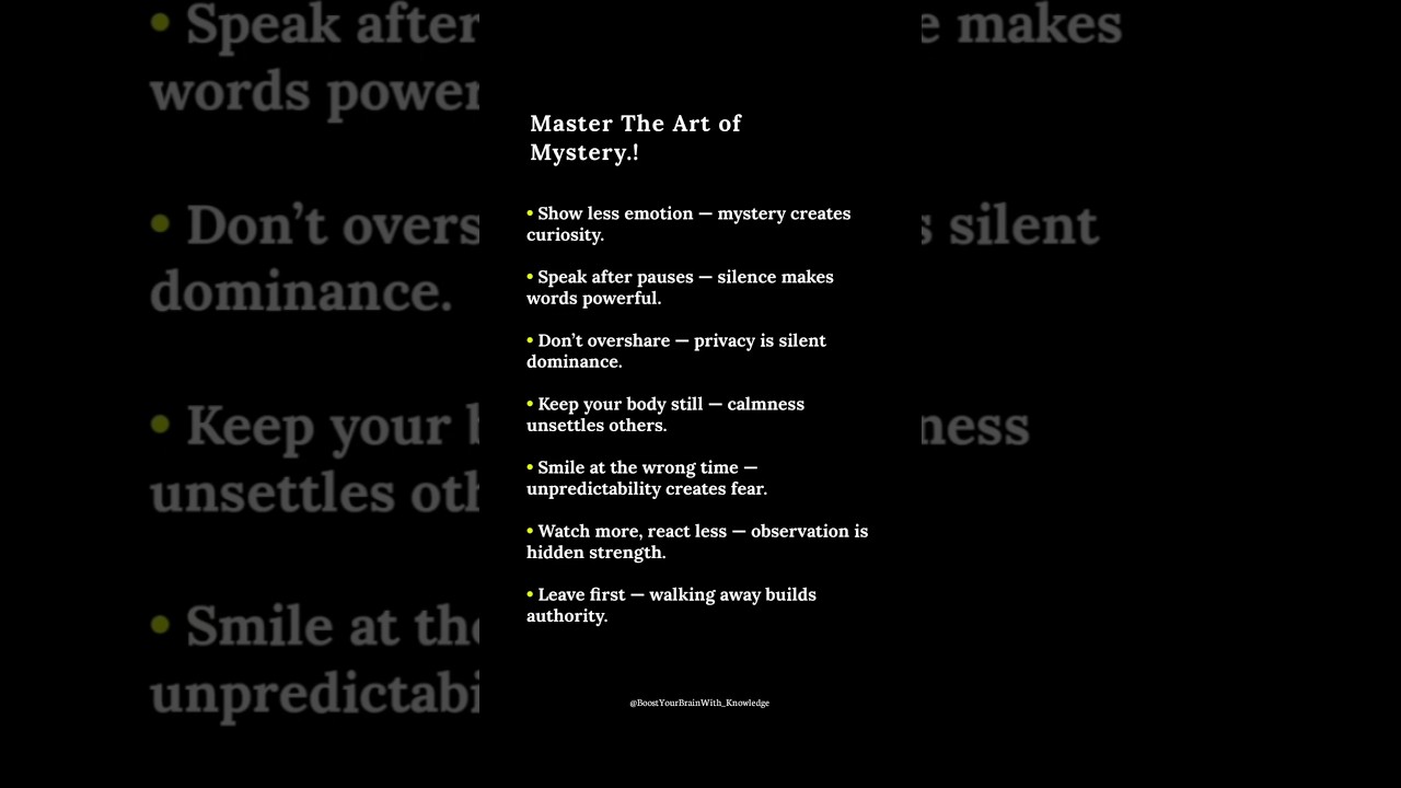 The Power of Being Unreadable | 7 Rules That Keep You Mysterious