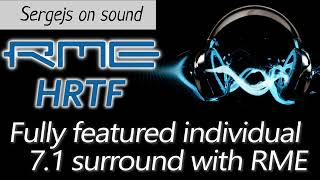 HRTF usage - virtual 7.1 sound with RME