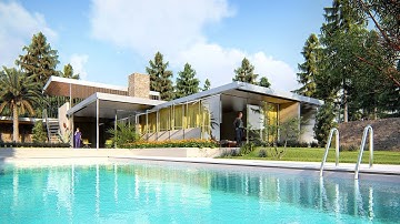 LUMION 8 RENDERING TUTORIALS #22 POOL HOUSE 2/2 (normal speed)