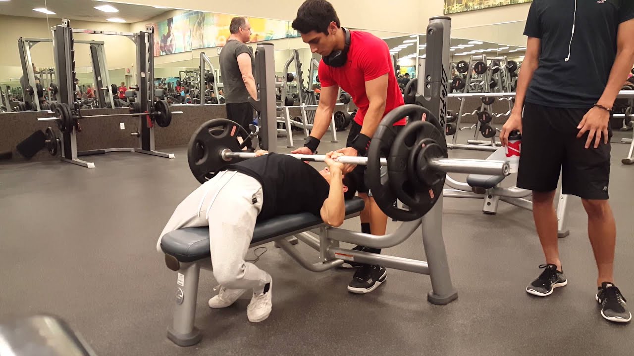 200 lb Bench press body weight 110 lb - YouTube