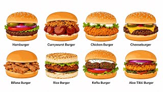 Popular Burgers From Around the World in 3 Minutes🌎