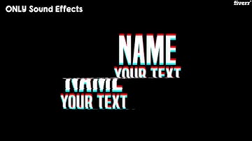 Make clean glitch intro video with glitch sound effects - Best Intros & Outros service