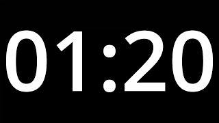 01 MINUTE 20 TIMER  with alarm - 80 second COUNTDOWN Clock Alarm