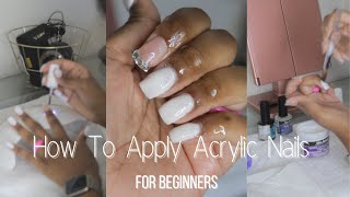 How To Apply Acrylic Nails for Beginner&#39;s 💅🏽