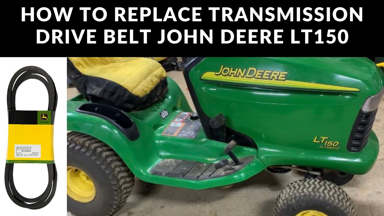 How To Install Transmission Drive Belt John Deere Lt150 Tractor