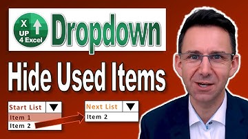 How to Hide Used Items from Drop Down Lists in Excel