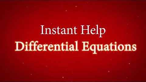 Differential Equations Help at Educator.com