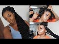 LONG FAUX YARN LOCS WITH RUBBER BAND METHOD! | MY FAV HAIRSTYLE SO FAR