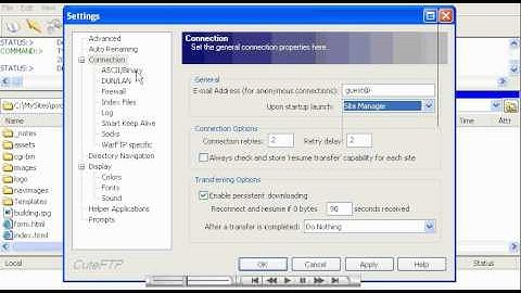 Setting your preferences in Cute FTP