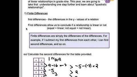 MPM 2D 3 1 Exploring Quadratic Relations