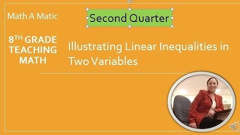 Illustrating Linear Inequalities in Two Variables/ Grade 8- Mathematics (may tagalog na paliwanag)