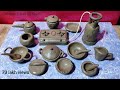 Amazing technique make handmade kitchen set with clay || miniature clay kitchen set || kitchen tools