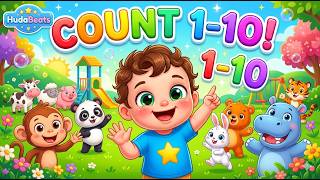 Counting with Happy Animals 🐴 | Learn Numbers 1-10