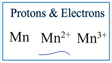 How to find Protons & Electrons for the Mn, Mn2+, and Mn3+