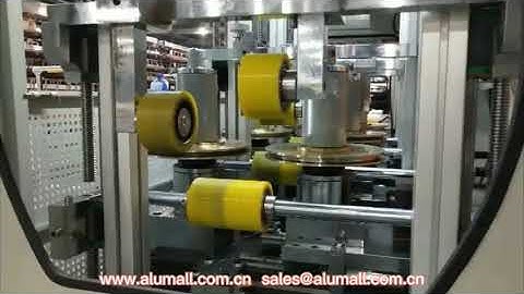 aluminum window and door profile assembly line - knurling machine & thermal break machine