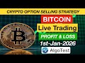 Algo Bitcoin Option Selling  Strategy on Delta Exchange |   Bitcoin Trading Full Day P&amp;L Report