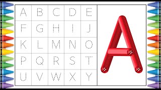 [알파벳 놀이] 유아와 어린이를 위한 Alphabet 대문자 A부터 Z까지 따라 쓰기 | Write Alphabet A to Z | Learn abcd | a for apple