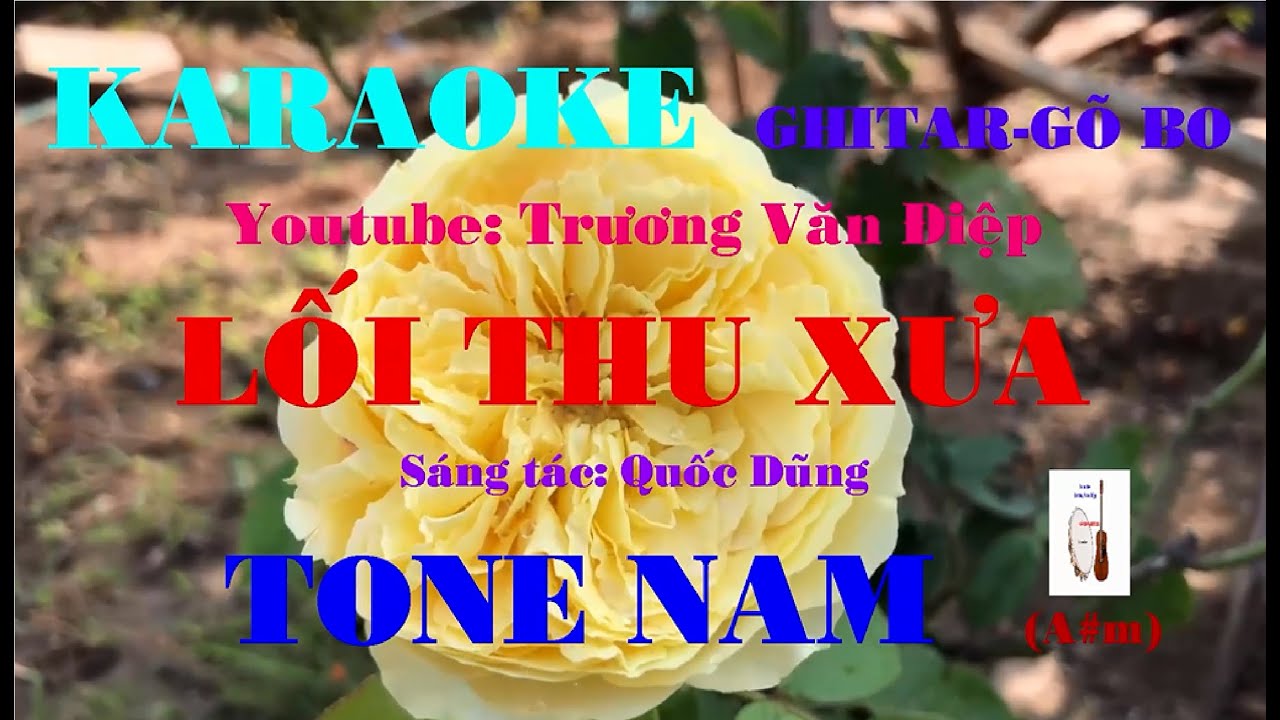 Karaoke Lối Thu Xưa Tone Nam Gõ Bo | Trương Văn Điệp