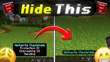 TOOL TIPS HIDER Mod 🔥For Minecraft PE 1.21+