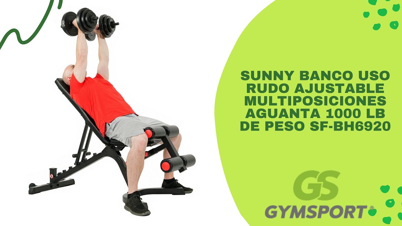 Sunny Banco uso Rudo Ajustable Multiposiciones aguanta 1000 Lb de